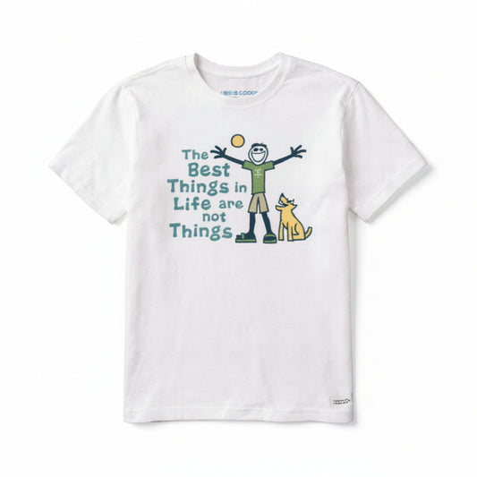 Men's L - Life is Good T-Shirt The Best Things in Life Are Not Things
