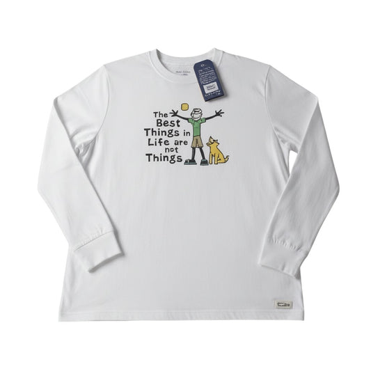 Men's XL - Life Is Good Jake and Rocket Best Things Long Sleeve Tee