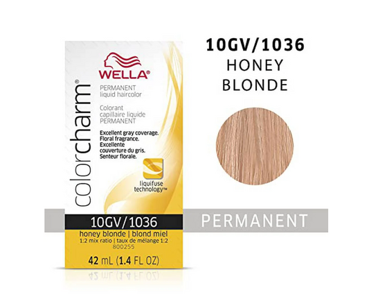 Wella Color Charm Permanent Liquid Haircolor - 10GV Honey Blonde 1.4 oz