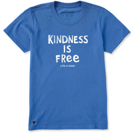 Women's M - Life is Good Crusher T-shirt Kindness is Free