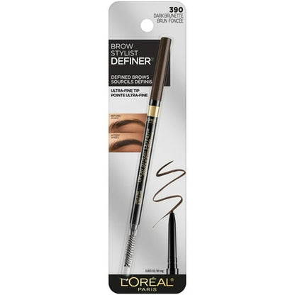 L'Oreal Paris Brow Stylist Definer Waterproof Eyebrow Mechanical Pencil, Dark Brunette 390