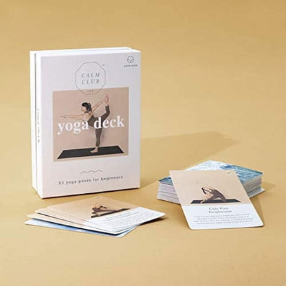 Calm Club | Yoga Cards | Yoga Card Deck with 52 Cards *Damaged Box*