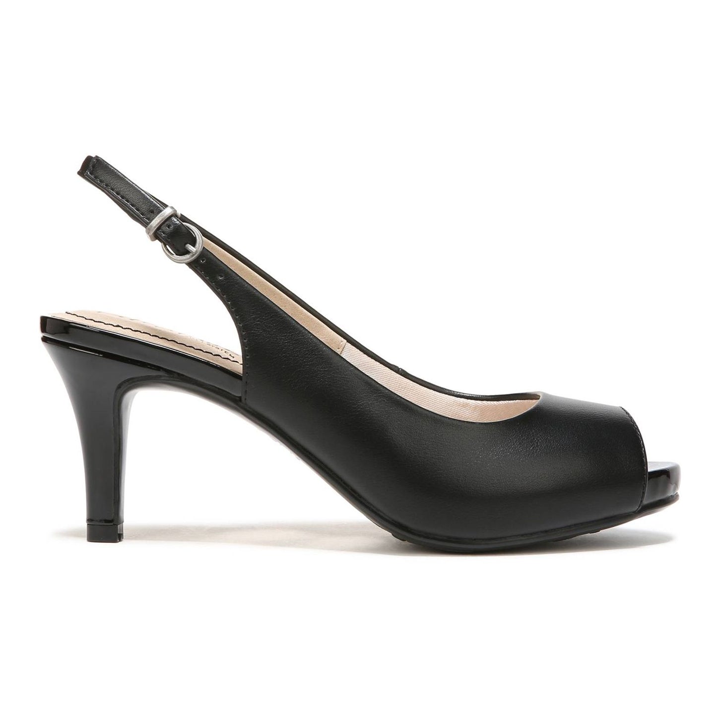 Women's 8M - LifeStride Teller Slingback Dress Heels - Black *Minor Box Damage*