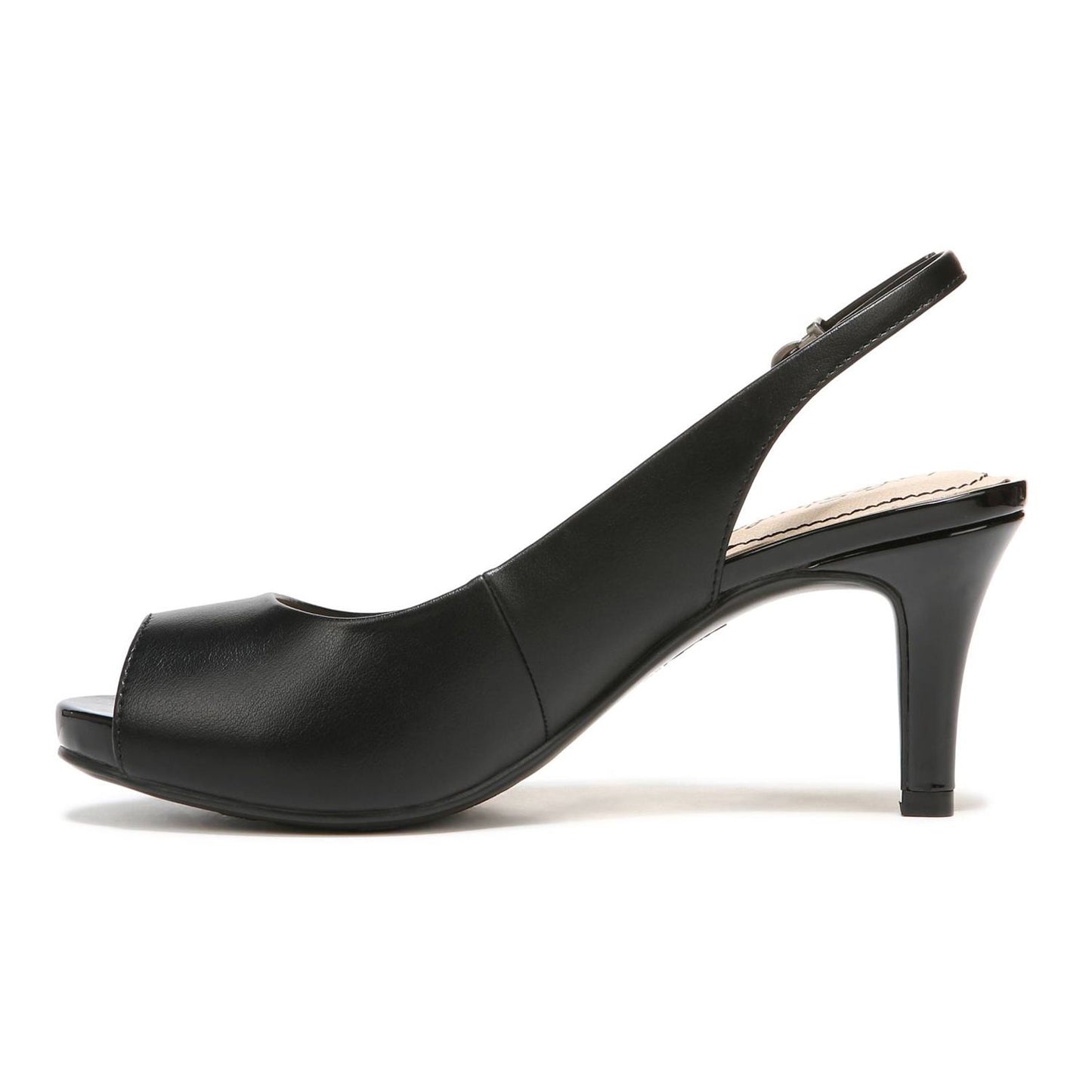 Women's 8M - LifeStride Teller Slingback Dress Heels - Black *Minor Box Damage*