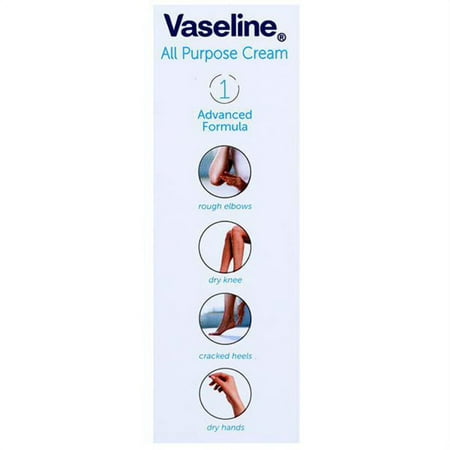 Vaseline Intensive Care All Purpose Cream Rough Cracked Skin Relief, Advanced + Concentrated Formula 1.41 oz.