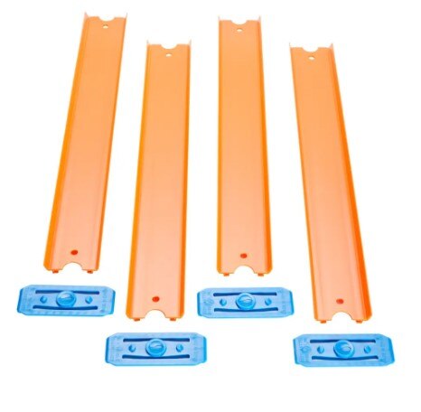 Hot Wheels Track Builder Unlimited Straight Track Pack 4 Connectors & 4 Straight Pieces Playset