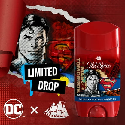 Old Spice Antiperspirant and Deodorant for Men - Smell like a Hero - Superman, Bright Citrus + Cosmos Scent - 2.6oz *Exp 12/2026*