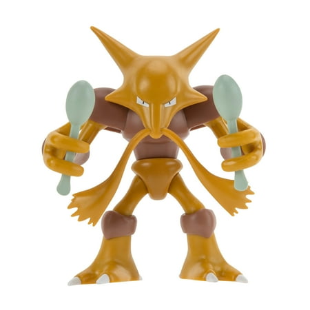 Pokemon - Alakazam Battle Ready Figure with Psychic Blast Accessory 4.5 inch