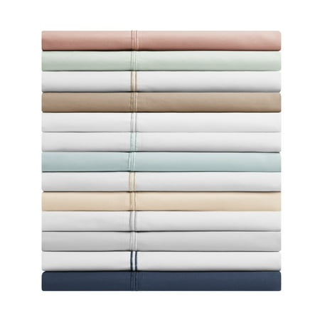 Hotel Style 300 Thread Count Silver Pillowcase with Silver Hem, Standard/Queen, 2 Count