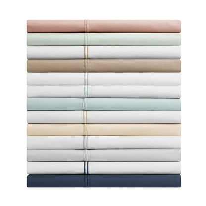 Hotel Style 300 Thread Count Silver Pillowcase with Silver Hem, Standard/Queen, 2 Count