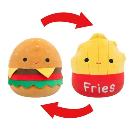 Squishmallows Original 8-Inch Carl Cheeseburger and Floyd French Fries FlipAMallows