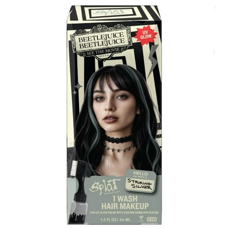 Splat One-Wash Temporary Hair Dye Beetlejuice Beetlejuice Striking Silver
