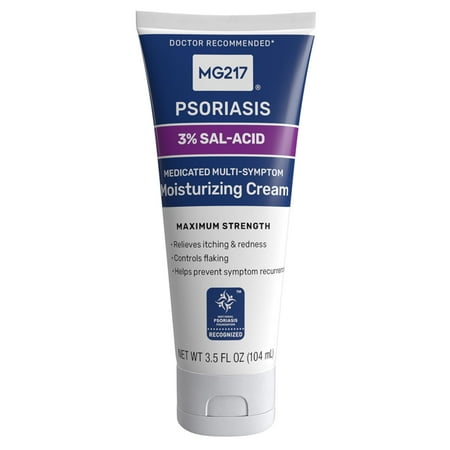 MG217 Medicated Moisturizing Psoriasis Cream with 3% Salicylic Acid, 3.5 Fl Oz *Exp 12/25*
