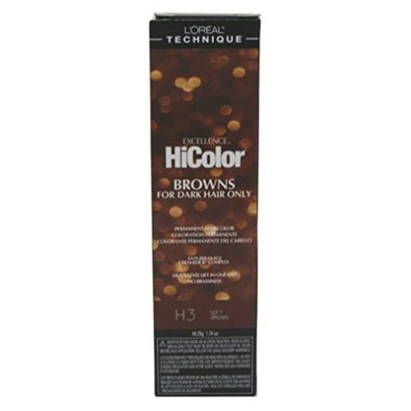 L'Oreal Excellence HiColor H3 Soft Brown, 1.74 oz