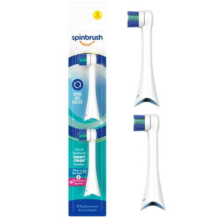 Spinbrush Kids Refill, Soft Bristles, 2 Kids Replacement Heads for Battery Toothbrushes (brush heads only)