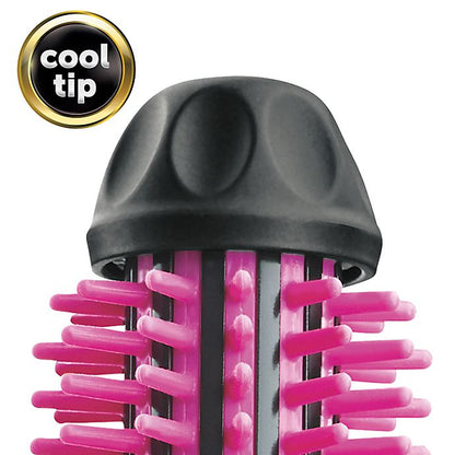 Revlon  Pro Collection 1-Inch Silicone Heated Styling Brush in Pink/Black *Packaging Damaged*