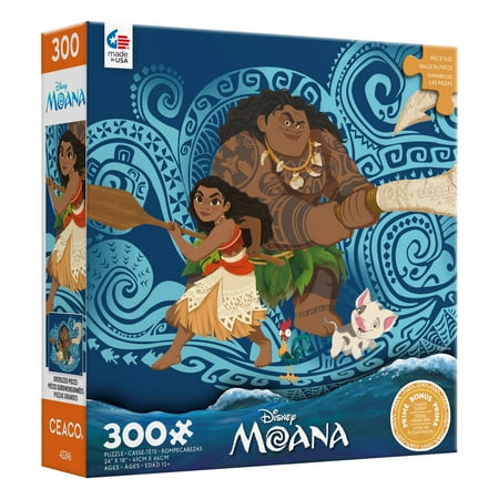 Ceaco 300 Piece Moana and Maui Interlocking Jigsaw Puzzle *Damaged Box*