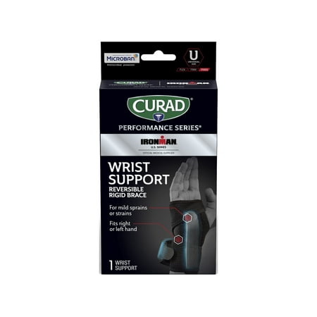 CURAD Performance Series IRONMAN Wrist Support, Reversible, Universal Size, 1 count