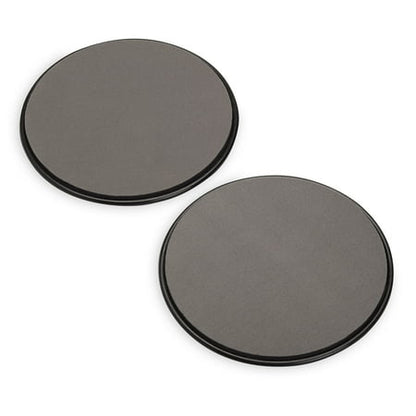 Gaiam Core Sliding Discs, Dual Sided Workout Sliders for Carpet & Hardwood Floor, for Women and Men, Grey/Black *Damaged Box*