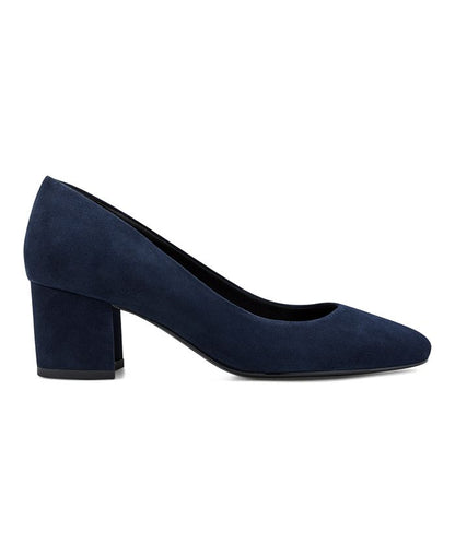 10 Women's Easy Spirit Eflex Cosma Slip-on Block Heel Dress Pumps - Blue - 10M
