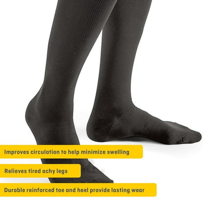 FUTURO Dress Socks for Men, Medium, Black, Firm Compression