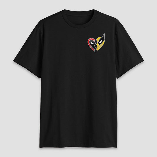 Marvel Men's Deadpool And Wolverine Short Sleeve T-Shirt - Black **SIZE SMALL**