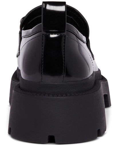 9 Madden Girl Ashlee Platform Lug-Sole Bit Loafers - Black - 9M