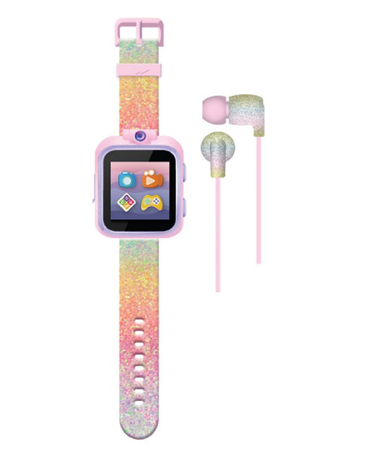 Playzoom Kids Rainbow Glitter Silicone Smartwatch 42mm Gift Set - Multi - 42mm