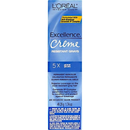 L'Oreal Excellence Creme Resistant 5X Medium Brown, 1.74 oz