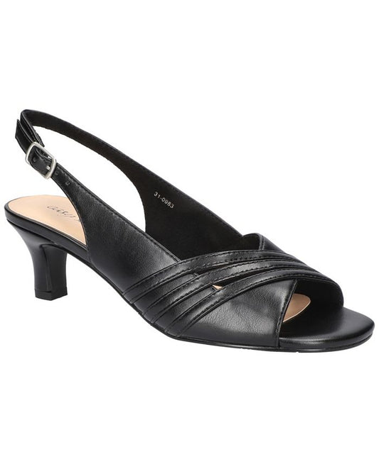 Women's Size 6.5 Easy Street Women's Teton Buckle Slingback Dress Sandals - Black - 6.5M