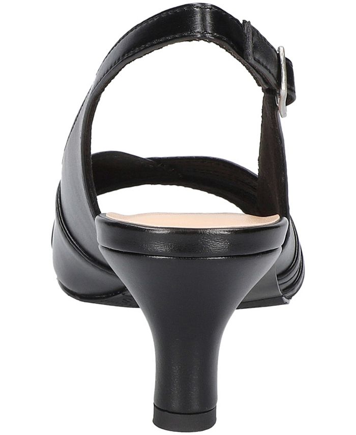 Women's Size 6.5 Easy Street Women's Teton Buckle Slingback Dress Sandals - Black - 6.5M