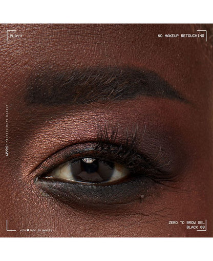 NYX Professional Makeup Zero To Brow Gel - Black *Damaged Box*