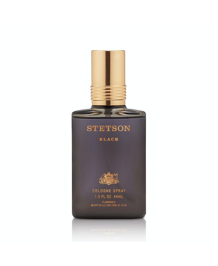 Stetson Black - Cologne for Men - Woody, Dark and Spicy Scent with Fragrance Notes of Sandalwood, Spices, and Suede - 1.5 Fl Oz **Damaged Box**