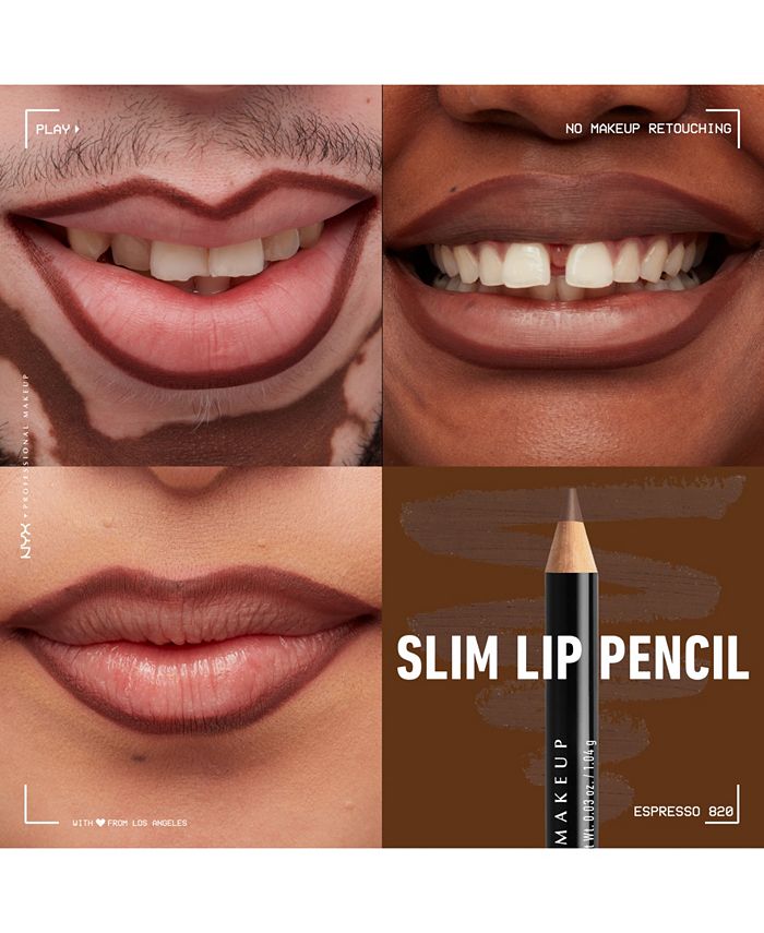 NYX Professional Makeup Slim Lip Pencil Creamy Long-Lasting Lip Liner - Espresso