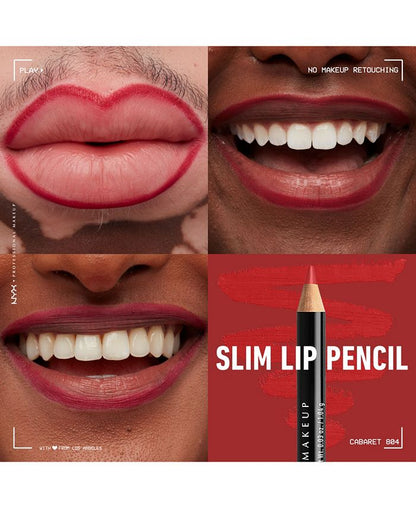 NYX Professional Makeup Slim Lip Pencil Creamy Long-Lasting Lip Liner - Cabaret SPL804