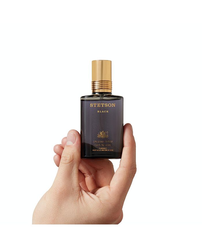 Stetson Black - Cologne for Men - Woody, Dark and Spicy Scent with Fragrance Notes of Sandalwood, Spices, and Suede - 1.5 Fl Oz **Damaged Box**