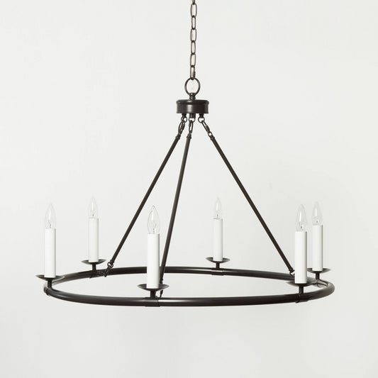 Ring Chandelier Black - Threshold  Designed with Studio McGee: Metal 6-Light Candle-Style Fixture