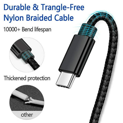 USB Type C Cable - (3 Pack, 3.3ft,6.6ft,10ft)