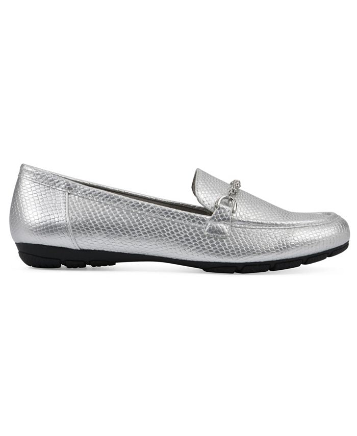 Women's 7.5 - Cliffs by White Mountain Genius Moc Loafers - Silver *Damaged Box*