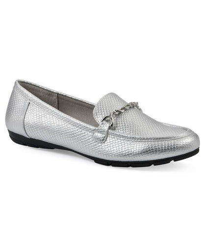 Women's 7.5 - Cliffs by White Mountain Genius Moc Loafers - Silver *Damaged Box*