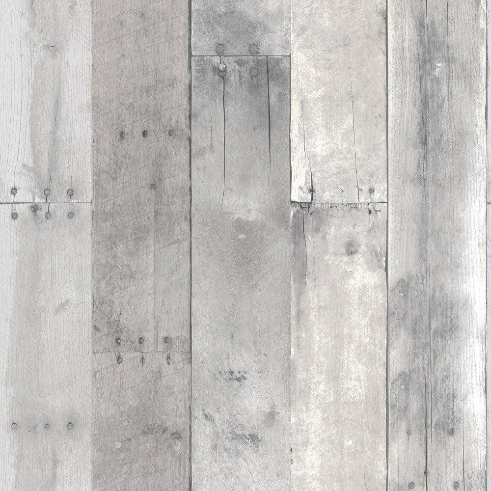 Reclaimed Wood Peel & Stick Wallpaper Gray - Threshold 1 Roll Covers 27.5 Sq Ft