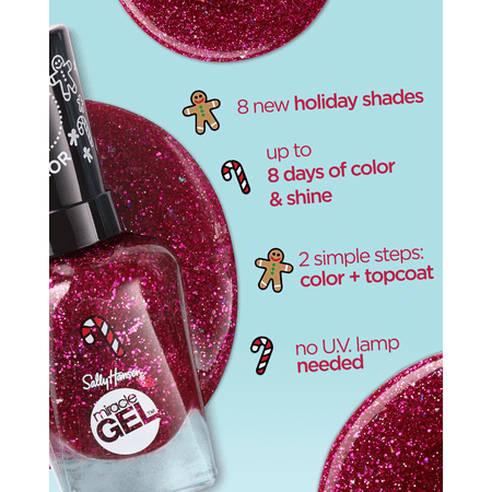 Sally Hansen Miracle Gel Holiday Nail Polish, For Goodness Bakes 913, 0.5 fl oz