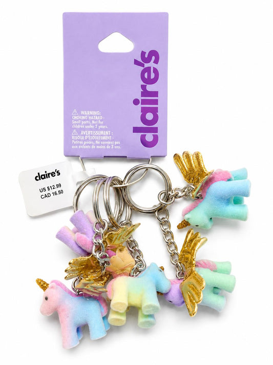 Claire's Unicorn Key Chain | Multi Colored 5 Pack