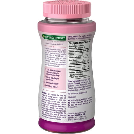Nature's Bounty Gorgeous Sleep Gummies Melatonin & Collagen - Berry - 60 ct *Exp 01/26*