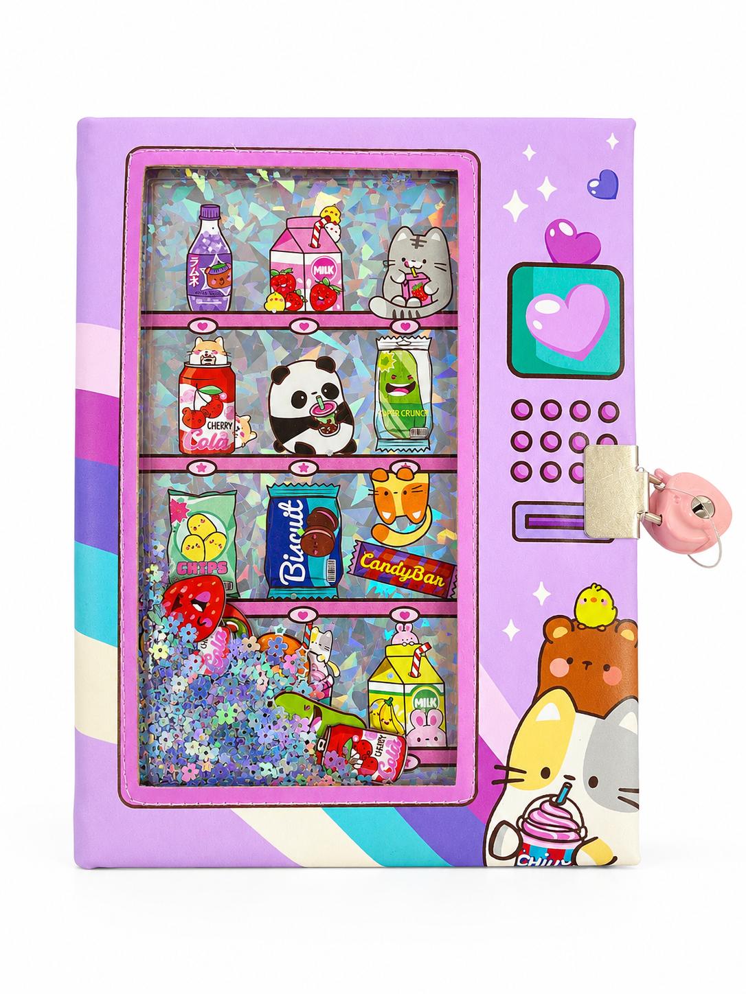 Claire’s Diary Journal with Lock | Cute Vending Machine Confetti