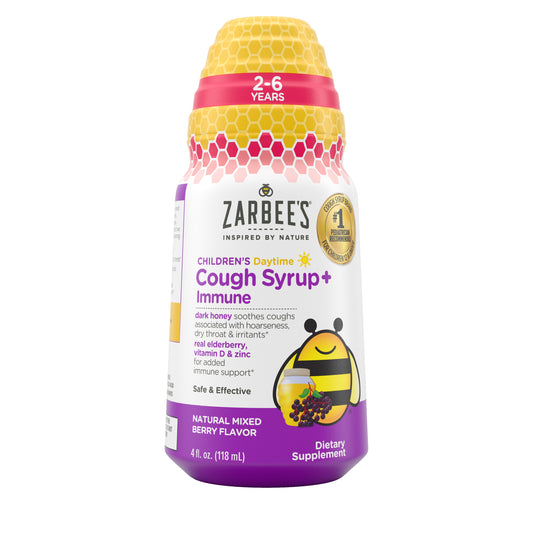 Zarbee's Children's Daytime Cough Syrup + Immune Support - Berry - 4 oz *Exp 06/26*