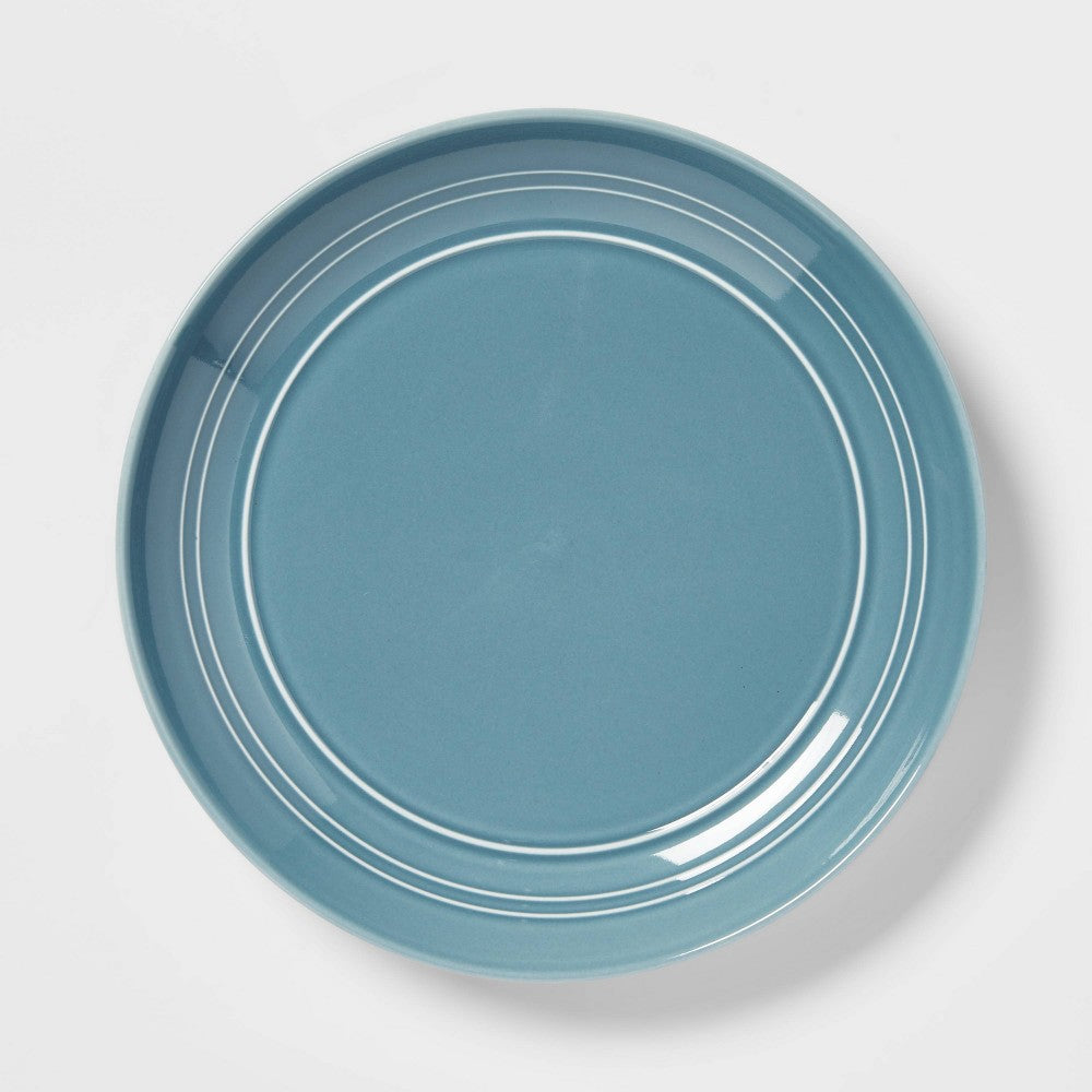 10 Stoneware Westfield Dinner Plate Blue - Threshold