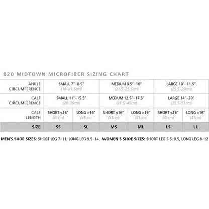 Men's LS - Sigvaris Style 822 Microfiber 20-30mmHg Knee High Compression Socks - Navy