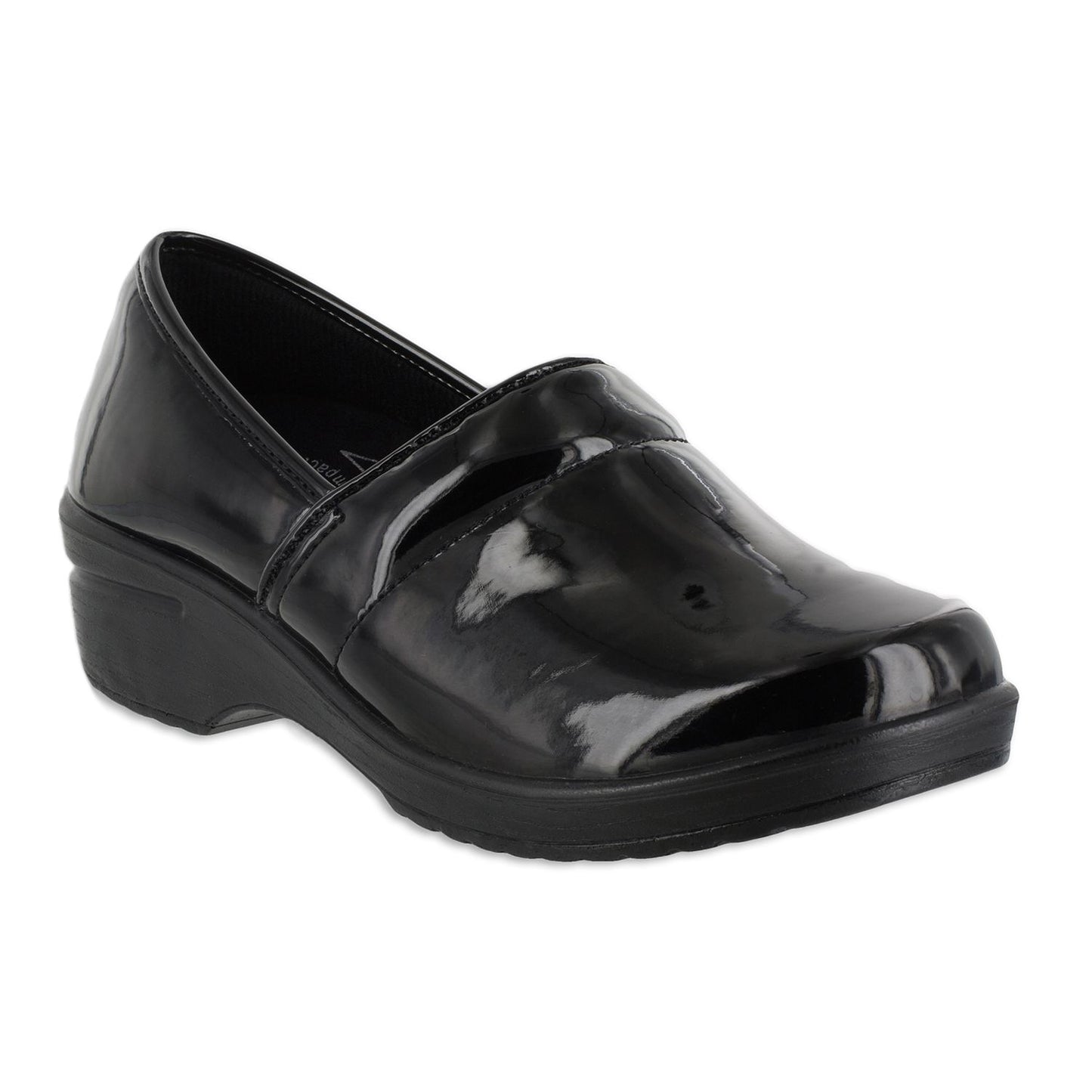Women's 12 Easy Works by Easy Street Lyndee Work Clogs - Black *Damaged Box Missing Lid*