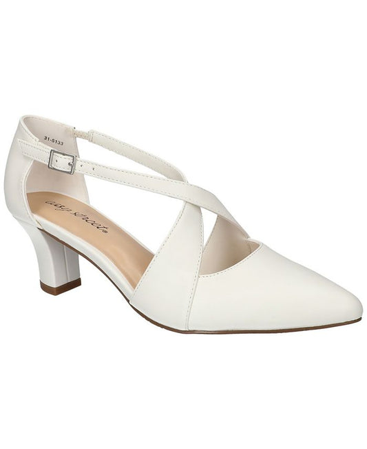 Women's 8.5WW - Easy Street Elegance Dress Heel Pumps - White